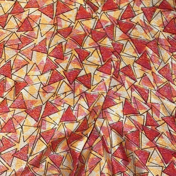 Katak Design Size Medium Funky Printed Red and Orange Blouse - Picture 3 of 5